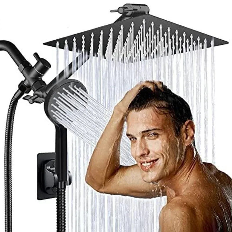 Stainless Steel Pressurized Shower Head - 3 Spray Modes