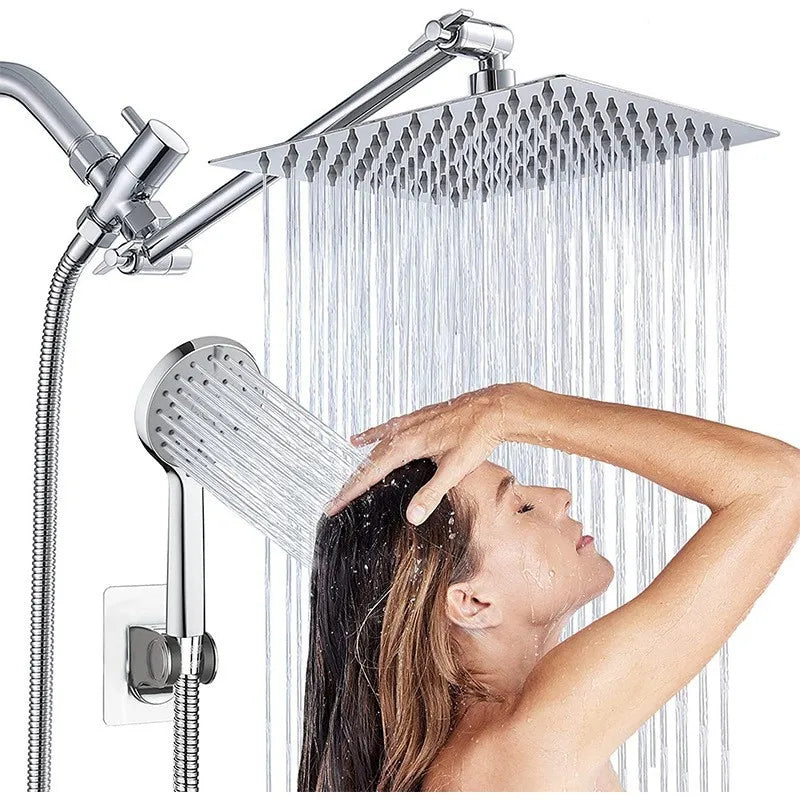 Stainless Steel Pressurized Shower Head - 3 Spray Modes
