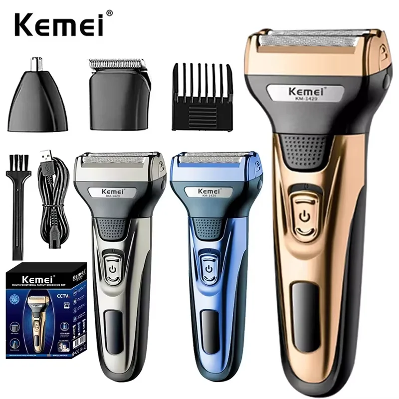 Kemei 3-in-1 Electric Shaver & Trimmer for Men KM-1429