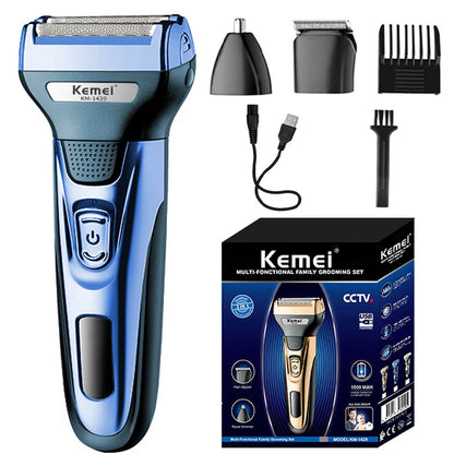 Kemei 3-in-1 Electric Shaver & Trimmer for Men KM-1429