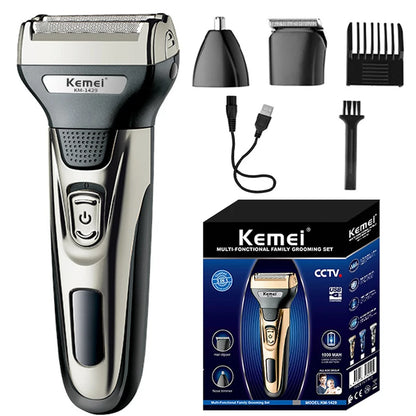 Kemei 3-in-1 Electric Shaver & Trimmer for Men KM-1429